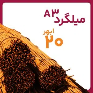 میلگرد آجدار ابهر 20 A3 شاخه 12 متری کارخانه