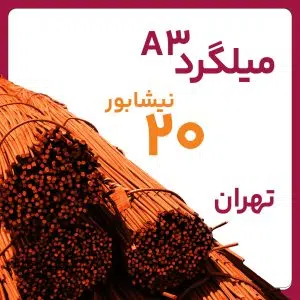 میلگرد آجدار نیشابور 20 A3 شاخه بنگاه تهران
