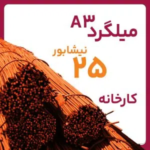 میلگرد آجدار نیشابور 25 A3 شاخه 12 متری کارخانه