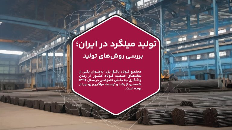 تولید میلگرد در ایران به عنوان یکی از صنایع فلزی مهم، فعالیت گسترده‌ای دارد. کارخانه‌های متعددی در سراسر کشور به تولید این محصول می‌پردازند، که عمدتا برای استفاده در صنایع ساختمانی و ساخت و ساز به کار می‌رود.