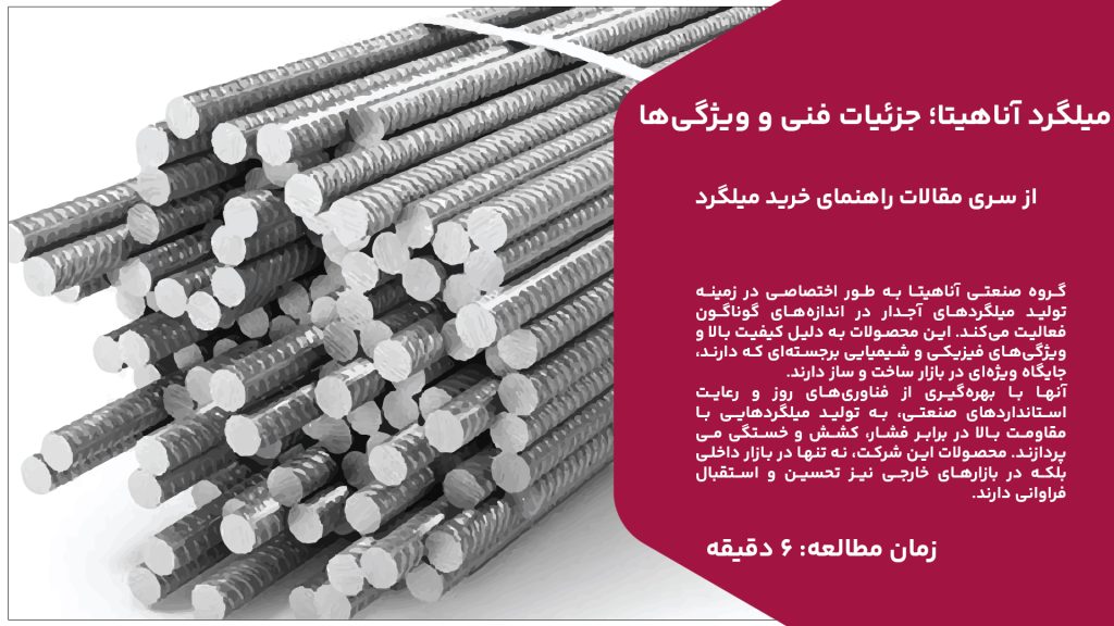 گروه صنعتی آناهیتا به طور اختصاصی در زمینه تولید میلگردهای آجدار در اندازههای گوناگون فعالیت میکند. این محصولات به دلیل کیفیت بالا و ویژگیهای فیزیکی و شیمیایی برجستهای که دارند، جایگاه ویژهای در بازار ساخت و ساز دارند. آنها با بهرهگیری از فناوریهای روز و رعایت استانداردهای صنعتی، به تولید میلگردهایی با مقاومت بالا در برابر فشار، کشش و خستگی میپردازند. محصولات این شرکت، نه تنها در بازار داخلی بلکه در بازارهای خارجی نیز تحسین و استقبال فراوانی دارند. این میلگردها از جمله مواد اصلی در ساخت و سازهای مختلف از جمله ساختمانها، پلها، و سازههای صنعتی استفاده میشوند و به عنوان یکی از انتخابهای برتر صنعتی در ایران و جهان شناخته میشوند
