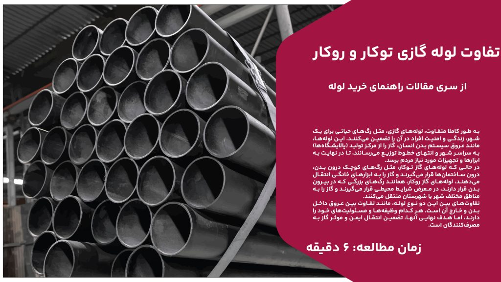 به طور کاملا متفاوت، لوله‌های گازی، مثل رگ‌های حیاتی برای یک شهر، زندگی و امنیت افراد در آن را تضمین می‌کنند. این لوله‌ها، مانند عروق سیستم بدن انسان، گاز را از مرکز تولید (پالایشگاه‌ها) به سراسر شهر و انتهای خطوط توزیع می‌رسانند، تا در نهایت به ابزارها و تجهیزات مورد نیاز مردم برسد. در حالی که لوله‌های گاز توکار، مثل رگ‌های کوچک درون بدن، درون ساختمان‌ها قرار می‌گیرند و گاز را به ابزارهای خانگی انتقال می‌دهند، لوله‌های گاز روکار، همانند رگ‌های بزرگی که در بیرون بدن قرار دارند، در معرض شرایط محیطی قرار می‌گیرند و گاز را به مناطق مختلف شهر یا شهرستان منتقل می‌کنند. تفاوت‌های بین این دو نوع لوله، مانند تفاوت بین عروق داخل بدن و خارج آن است. هر کدام وظیفه‌ها و مسئولیت‌های خود را دارند، اما هدف نهایی آنها، تضمین انتقال ایمن و موثر گاز به مصرف‌کنندگان است