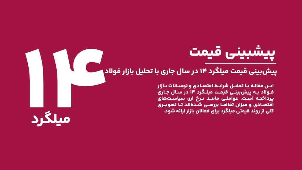 پیش‌بینی قیمت میلگرد ۱۴ در سال جاری با تحلیل بازار فولاد