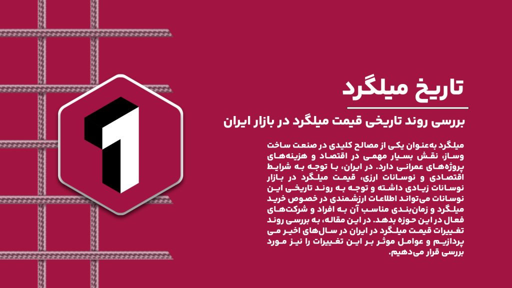 تحلیل روند تاریخی قیمت میلگرد در ایران و تاثیر عوامل اقتصادی بر نوسانات بازار.